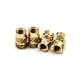 M3x7.0mm, OD4.5mm Quik-Tek Nuts M3 Brass Insert Ultrasonic Thread Insert for 3D Plastic Printing.
