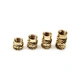 Good Quality M1.6 M2 M3 M4 M5 M6 Copper Threaded Insert Brass Knurled Insert Nuts Heating Molding for PPS ABS.