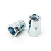 Half hex body rivet nuts for anti-rotation in sheet metal. Provides high torque resistance for automotive and electronics applications. Request a quote.