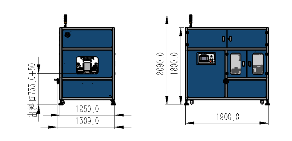 Package corrugated box forming machine layout