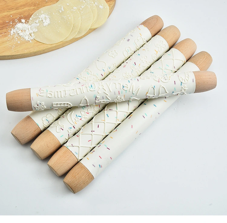 Factory Selling Non Stick Baking Fondant Mini Pizza Dough Roller Baking Utensils Silicone Rolling Pin Professional Rolling Pin
