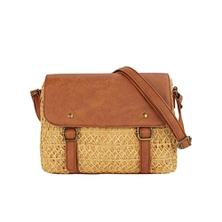 brown straw bag