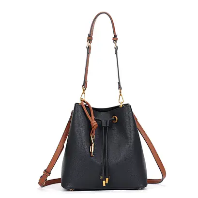 Black drawstring bag