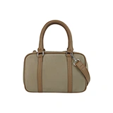 grey luggage handbag