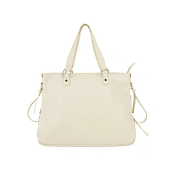 all white handbag with white strings