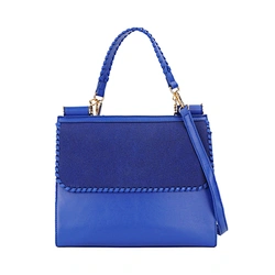 blue suede bag