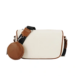white pu bag with canva strap