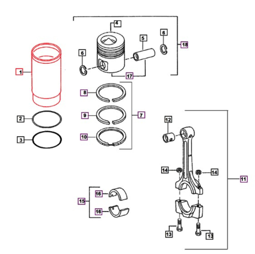 tractor cylinder liner