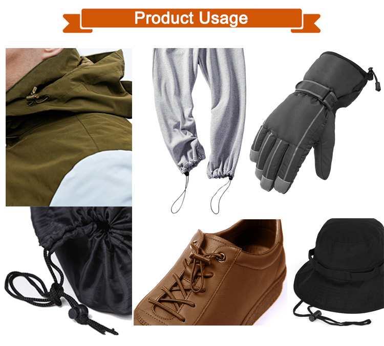 Hot Sale Guanfeng Accessories Plastic Material Black Color Customized Design Garment Drawstring Cord Stopper