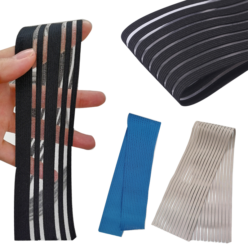 Shredded Fish Woven Jacquard Elastic web band /Tape/Ribbon 50mm White Fish Shred Elastic Band Webbing Mesh elastic ribbon