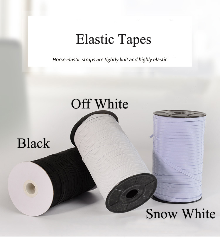 Ready to Ship High Stretch Flat Elastic Tape Different Use Rubber Elastic Band