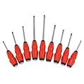 9PC SOFT GRIP GO-THROUGH SCREWDRIVER SET