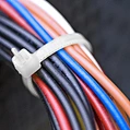 white nylon cable ties