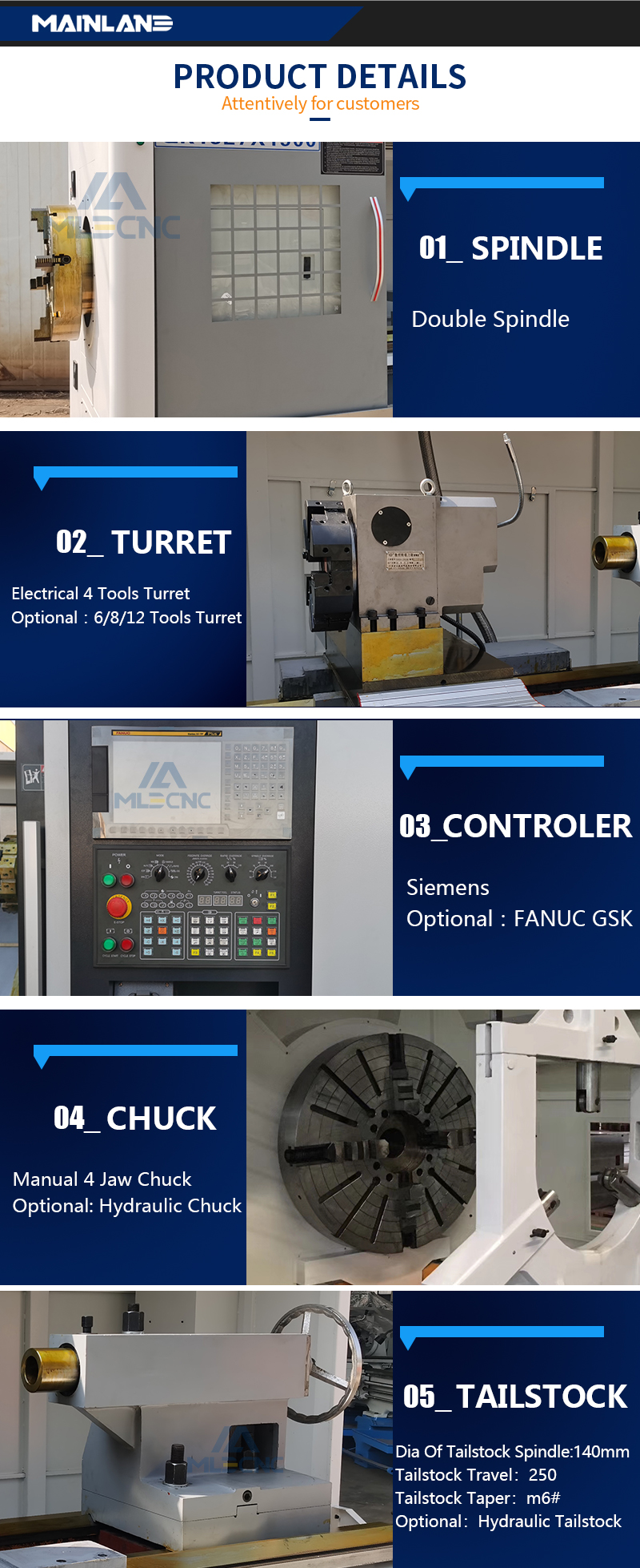 Details of the CNC Tube Thread Turning Machine