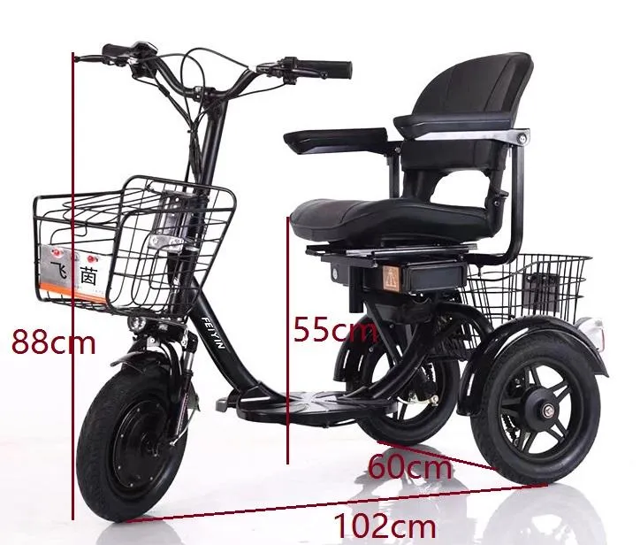 Three-Wheeled Electric Scooter, Urban Commuting Scooter, Long-Range Electric Scooter, Mobility Scooter, Eco-Friendly Electric Scooter