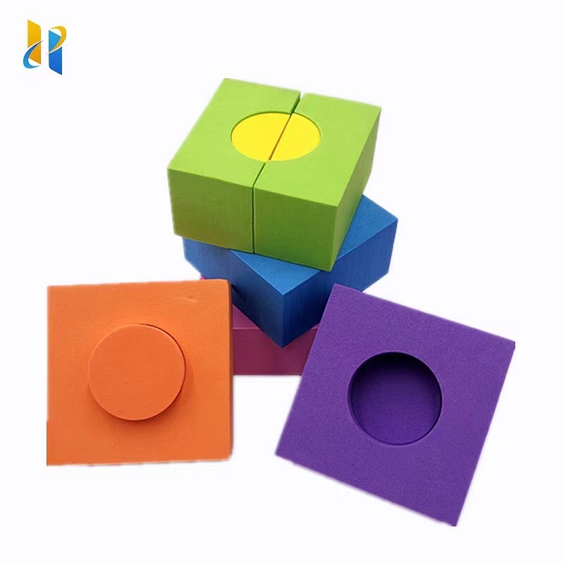 Durable EVA blocks being used in classroom setting