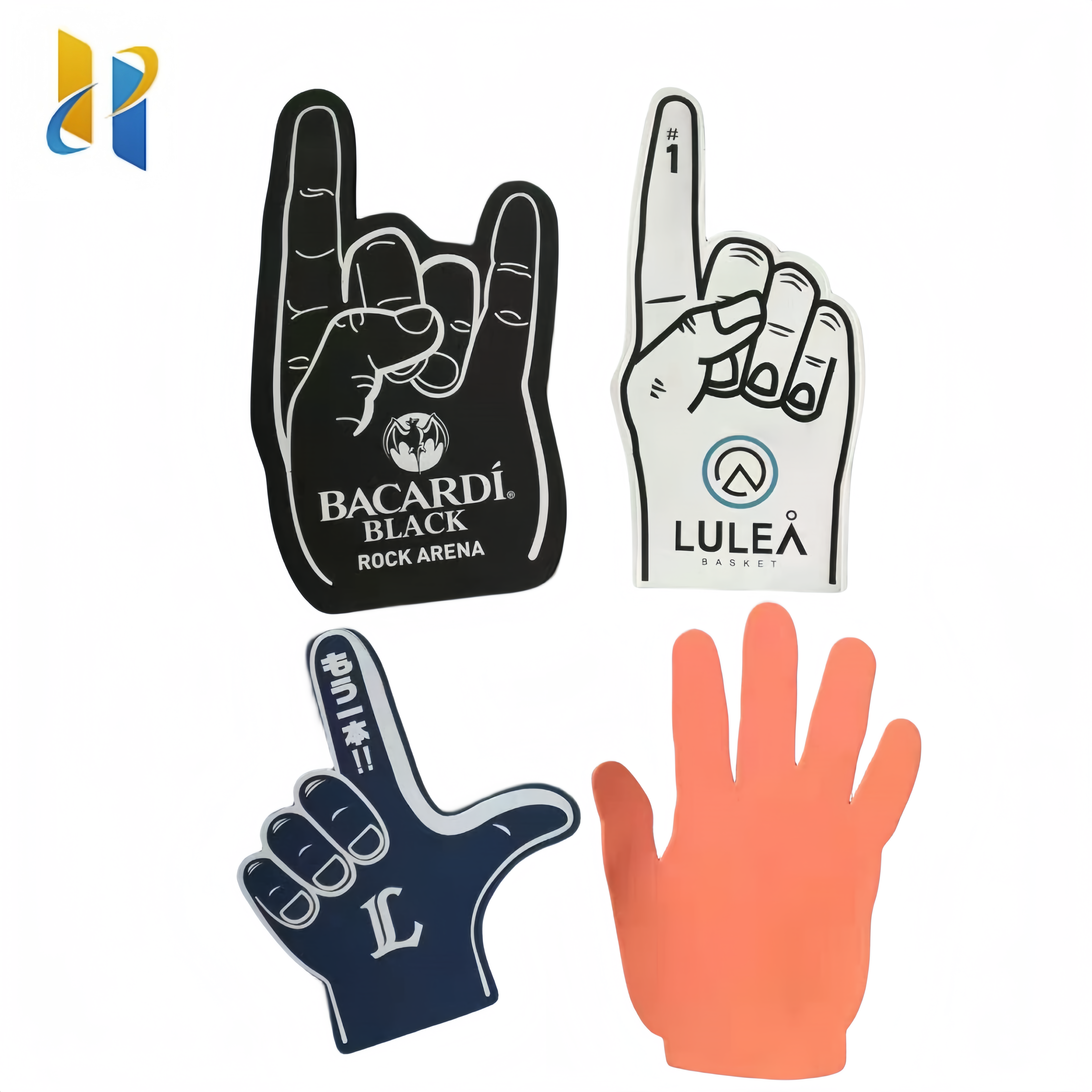 Crowd using EVA foam fingers at a concert