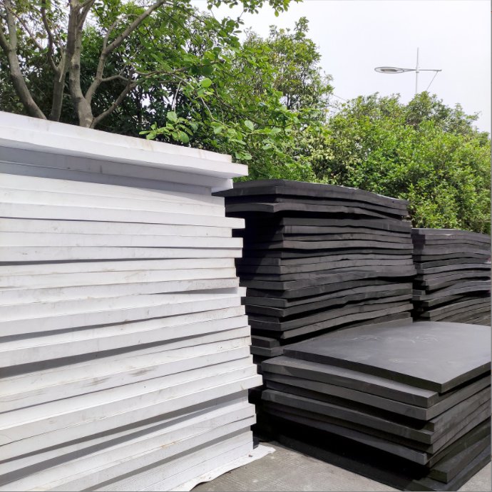 EVA foam sheet being processed