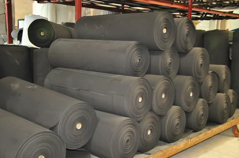 Black EVA foam roll used in packaging