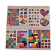 100pcs colorful wooden blocks