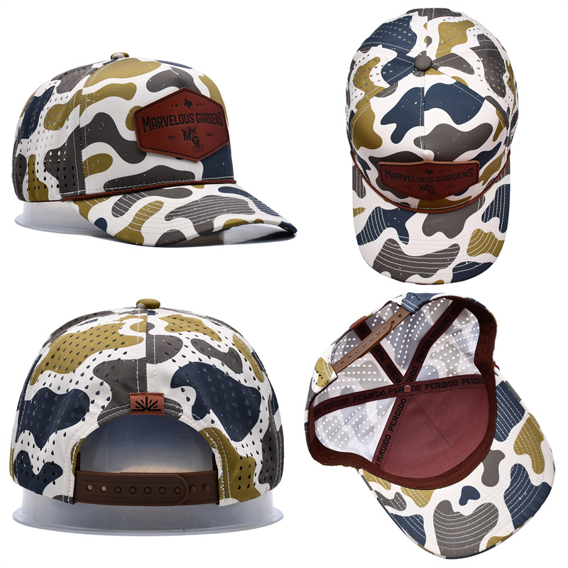 laser cut rope baseball caps