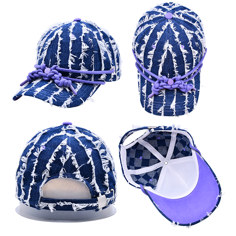 Tassel Raw Edge Baseball Cap