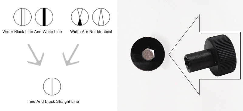 comparison microscope example Separation Line Adjust System in Black
