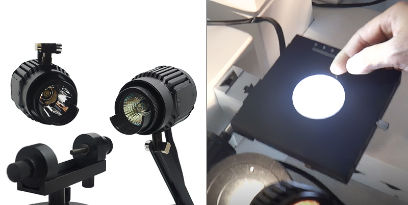 UV/LED/HAL of compound comparison microscope