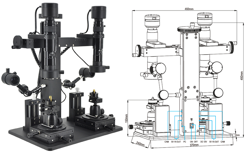 comparison microscope drawing structure diagram