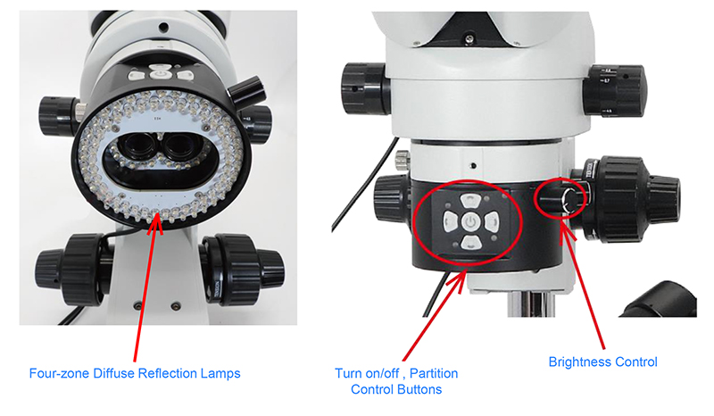 Buttons of digital comparison microscope