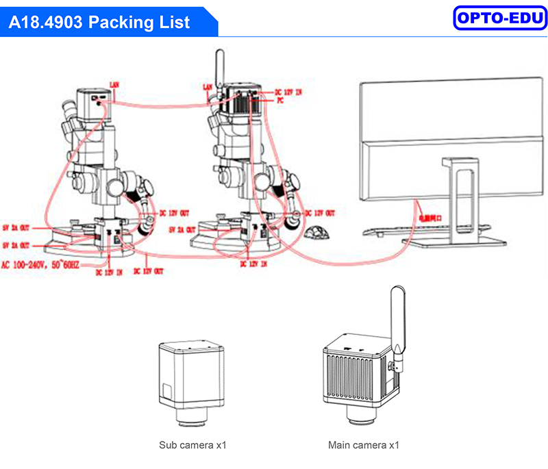 digital comparison microscope Packing List