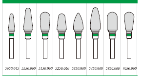 Tungsten carbide dental dedicated burrs for Acrylate base (thick)