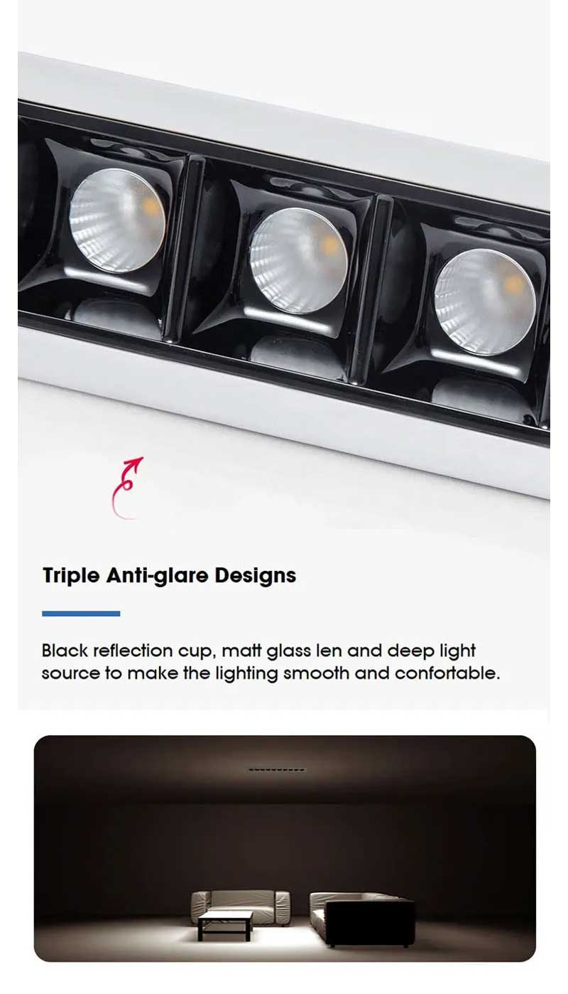 Anti-glare Double Led Shop Downlight
