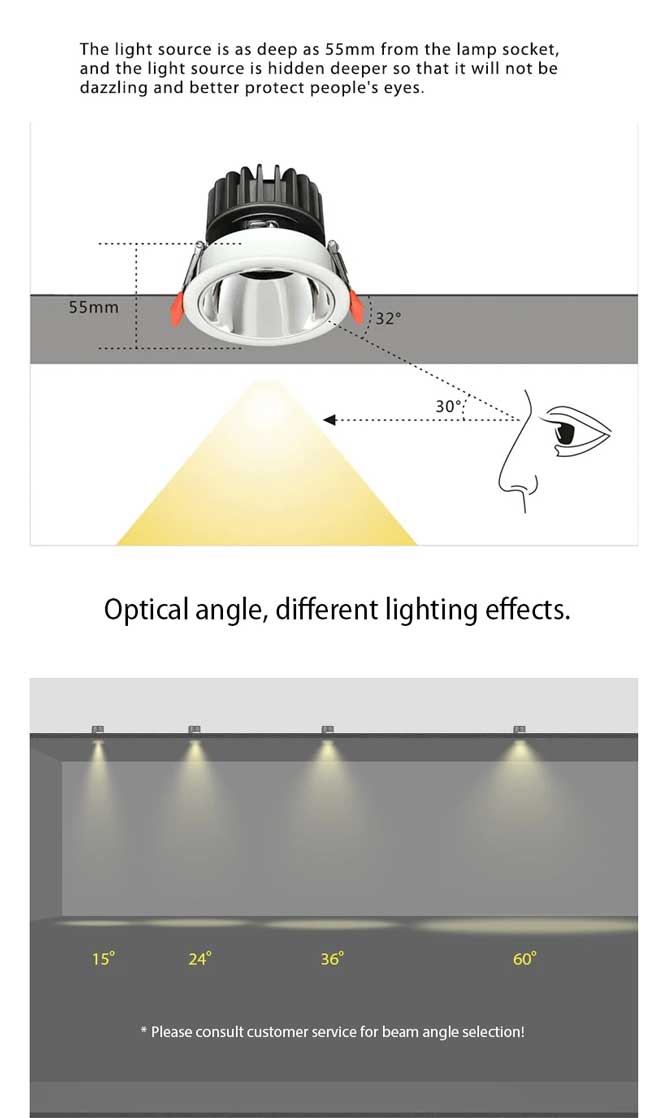 12W led spotlight with frame