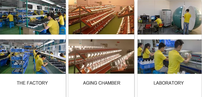 Assembly line with slim led round panel light