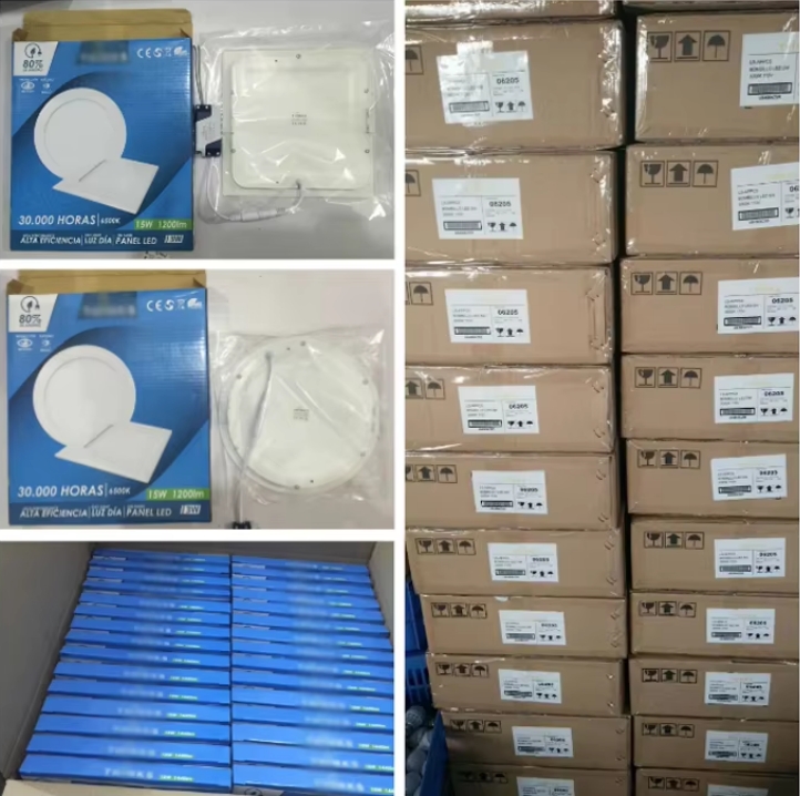 Packaing of slim led round panel light