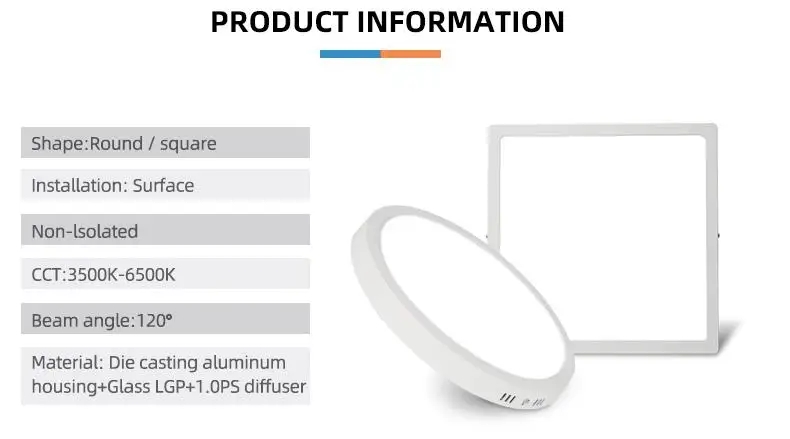 No-isolated 12w led surface panel