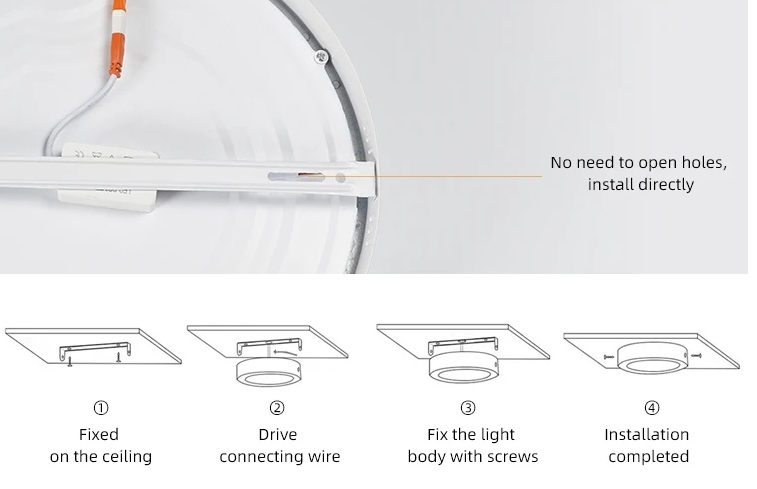 Install with 12w led surface panel