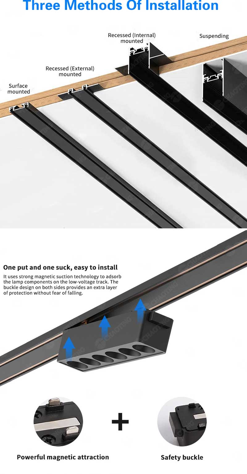 Magnetic track rail