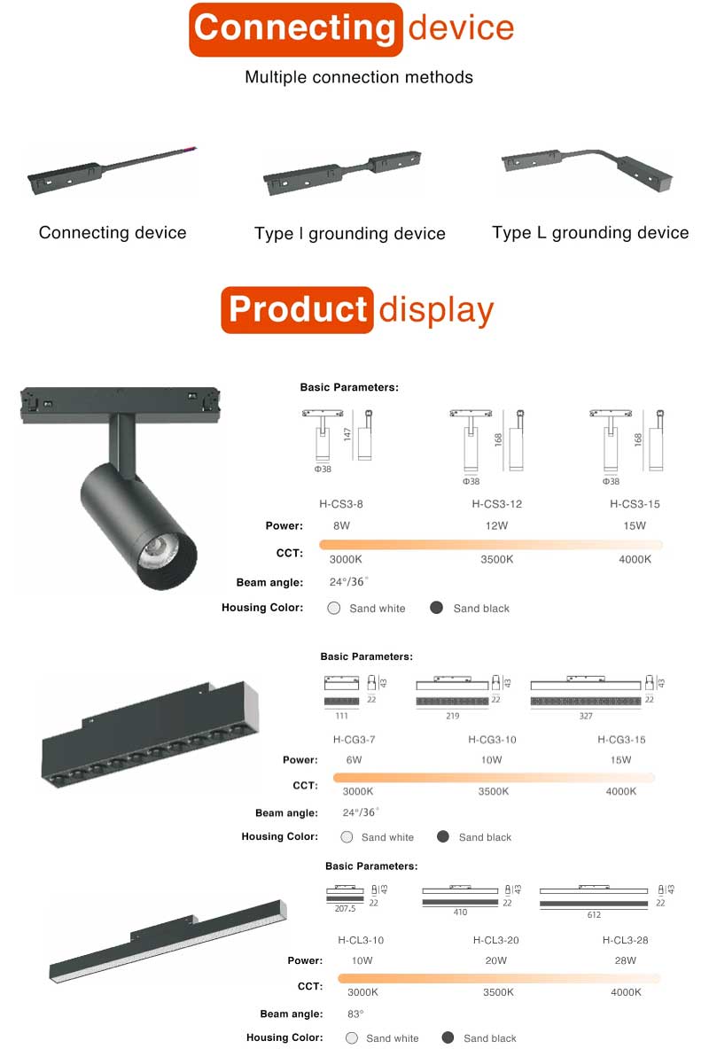 Good quality magnetic led track light