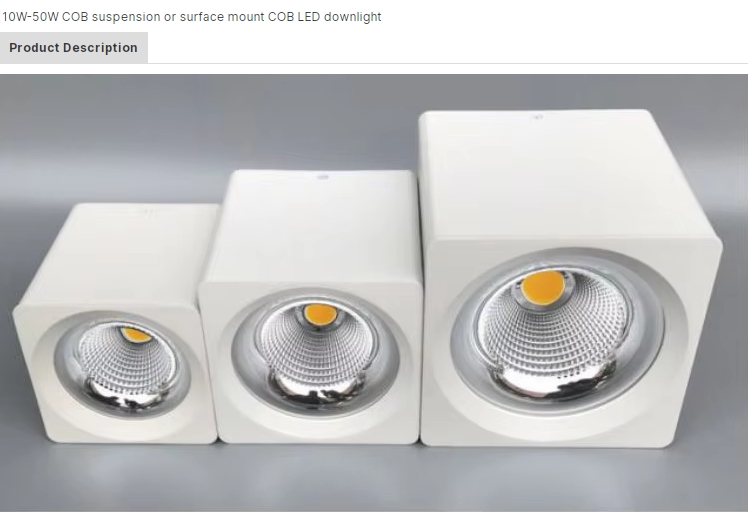 Adjust beam angle with led surface mounted downlight