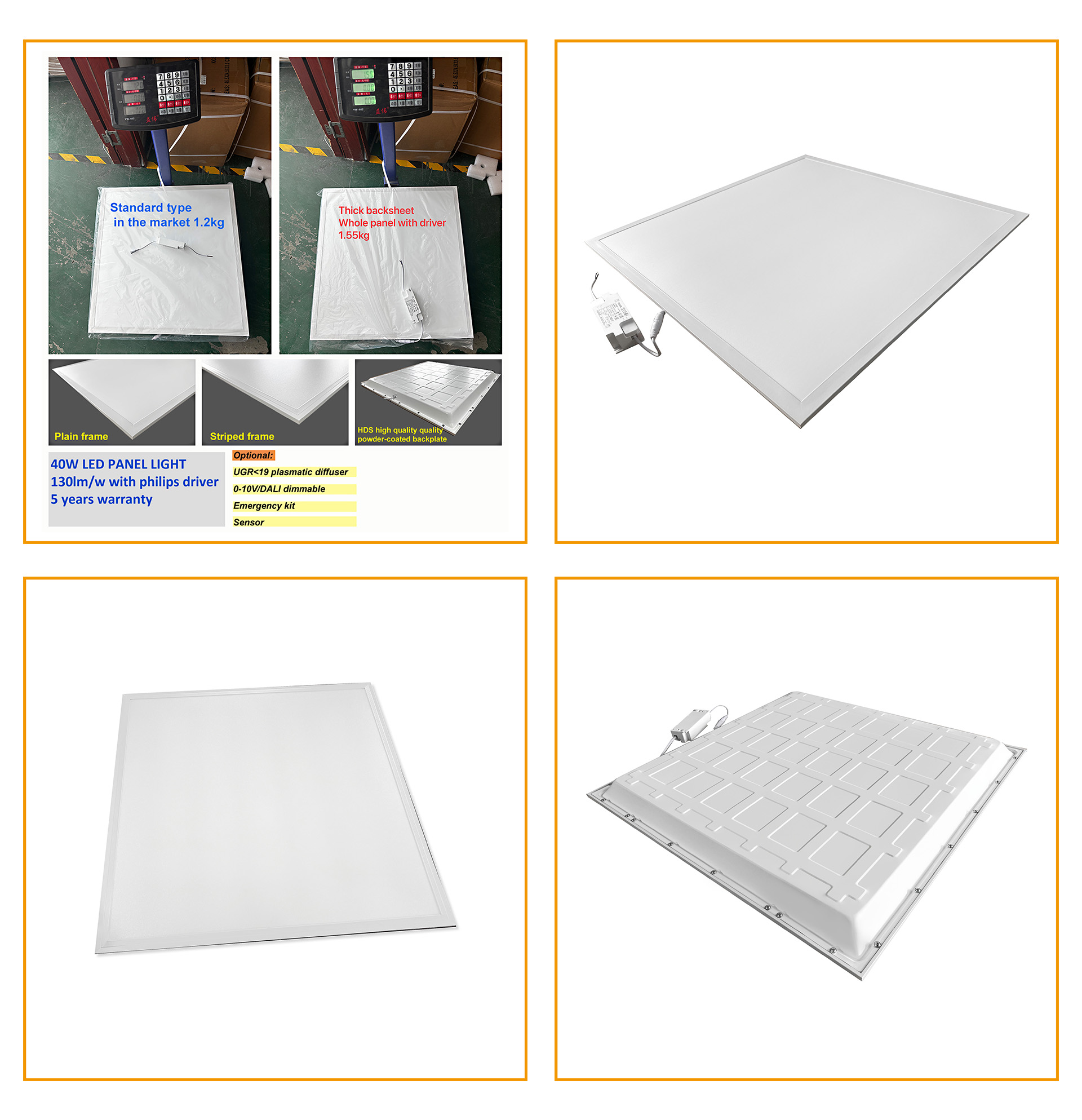 3cct LED backlit panel light