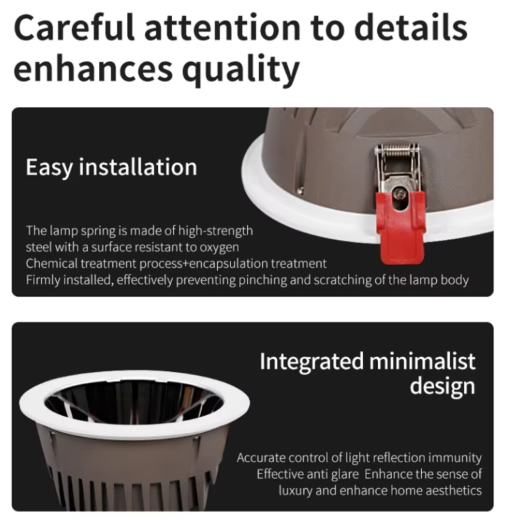 Good quality of led recessed COB downlight