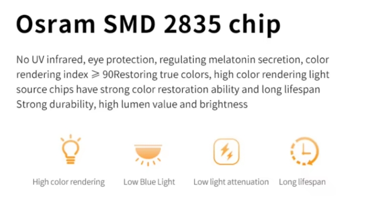 Osram chip with deep recessed downlight