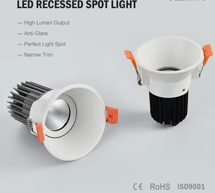 High lumen output with 10w recessed spot light