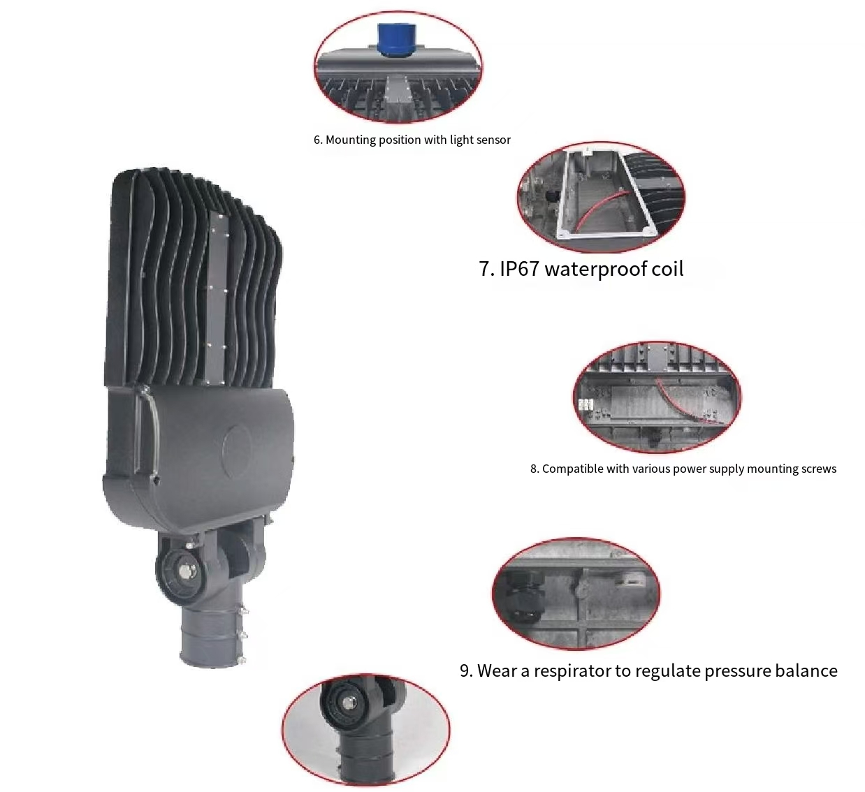 waterproofing led street light