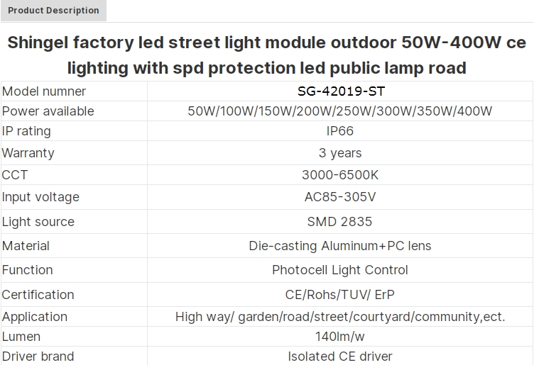 IP65 waterproof LED street light