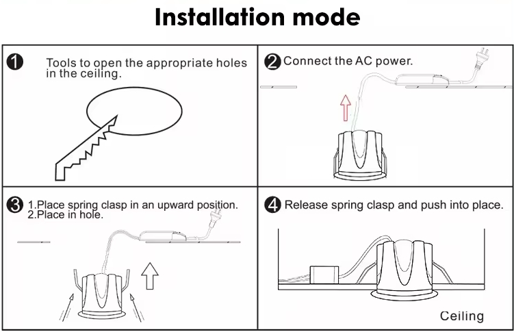 Installation of small downlight