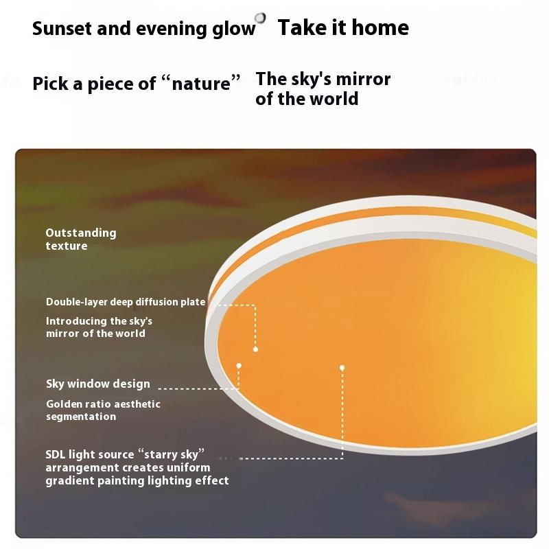 Sky mirror ceiling panel light