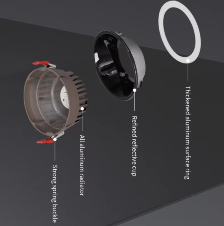 Details with led recessed COB downlight